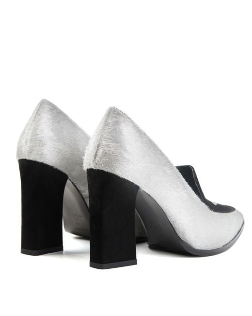 Rosamund Muir London Black Maria Calf Hair & Star Loafers