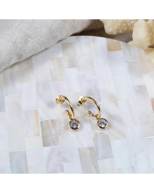 Auree Jewellery Metallic Manhattan & Verona Cubic Zirconia Interchangeable Gemstone Drop Earrings