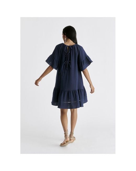 Paisie Blue ' Cheesecloth Swing Dress