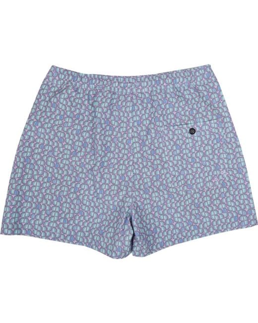 Lords of Harlech Blue Quack Petal Trio Swim Short for men