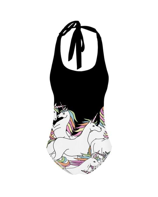 Aloha From Deer Black Dark Unicorn Swimsuit