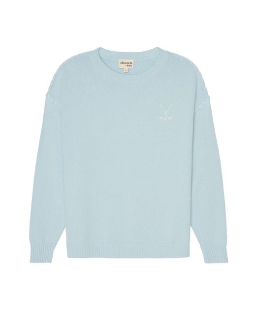 Ellsworth & Ivey Blue Riley Crewneck Sweater