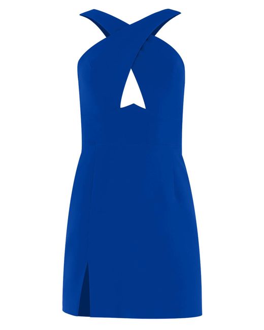 Tia Dorraine Blue Burning Desire Cut Out Mini Dress