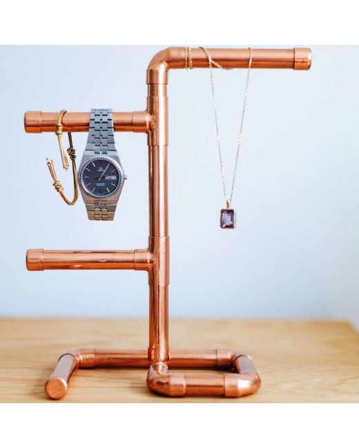 Anatoliacraft Brown Neutrals Copper Jewelry Stand Necklace & Bracelet Holder