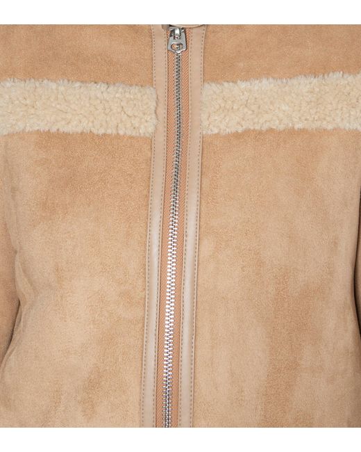 ISSY LONDON Natural Neutrals Farah Faux Shearling Coat Camel