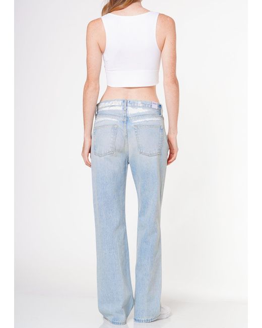NOEND Blue Alison High Rise Wide Leg