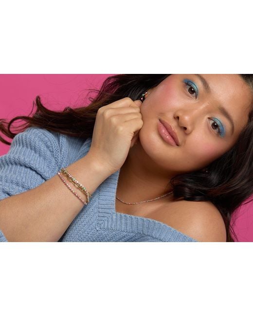 Dolcetto Designs Pink Bolla Hoop Earrings Vermeil And Enamel