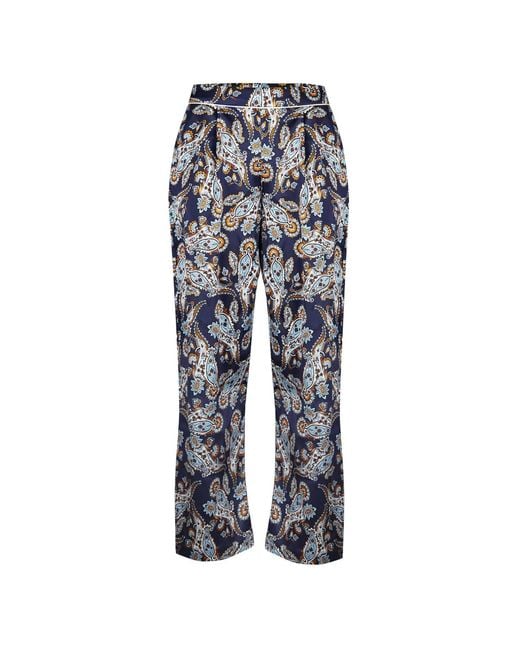 Oh!Zuza Blue Silk Pajama Trousers – Deep Paisley