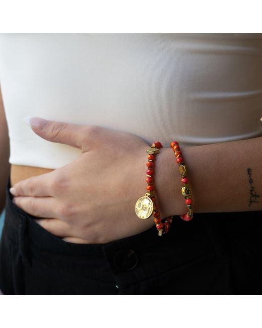 Ebru Jewelry Red Lucky Symbol Bracelet