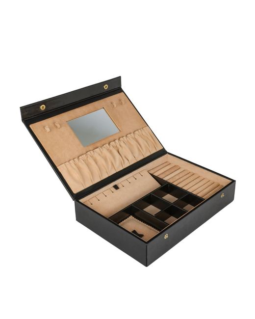 Time Resistance Black Leather Jewelry Box Accessory Box