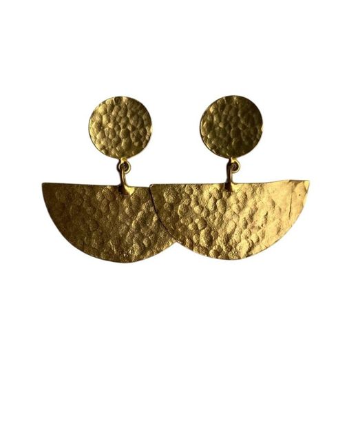 Morning Blue. Yellow Two Shape Earrings