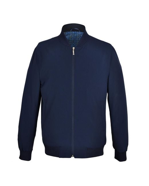 DAVID WEJ Blue Marcelo Relaxed Bomber Jacket Set for men