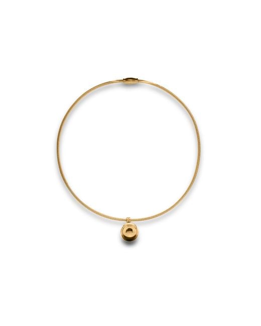 VIEA Metallic Casie Twist Chain Ball Pendant Necklace