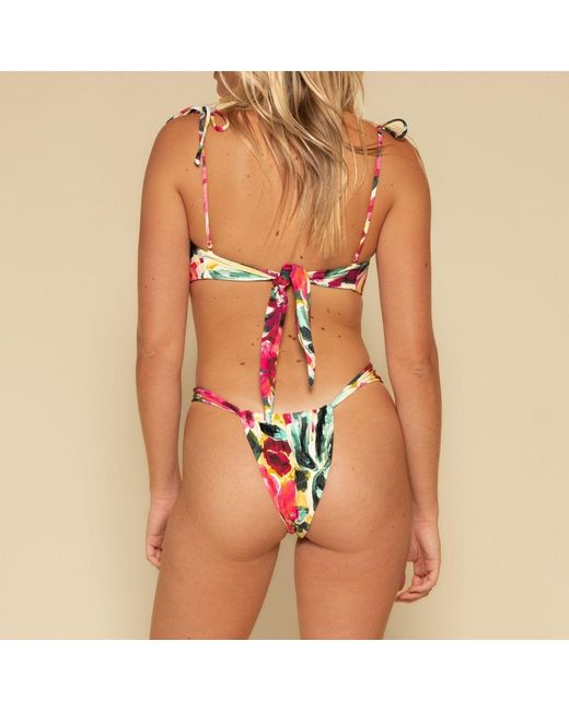 Montce Red Isla Floral Sandra Bikini Bottom