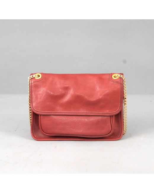 Rimini Red Leather Shoulder Bag 'betrice'