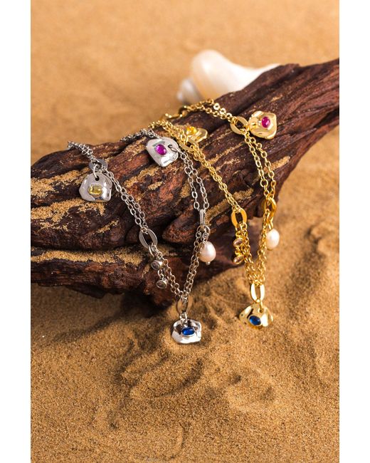 Classicharms Metallic Iris Gemstone Charm Anklet