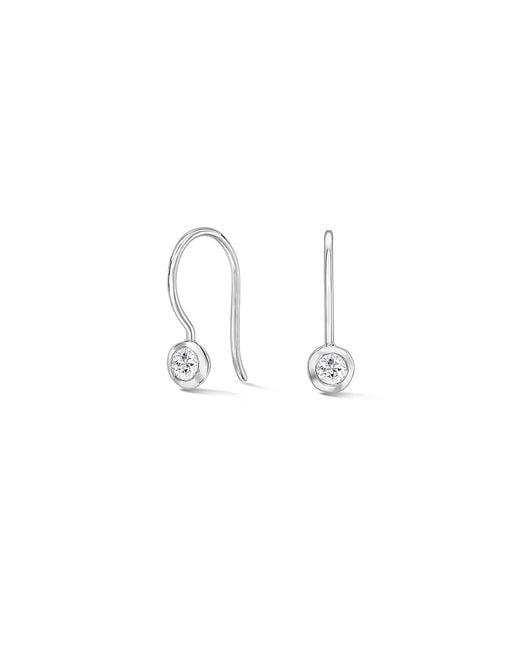 Dower & Hall White Small Sapphire Dewdrop Earrings
