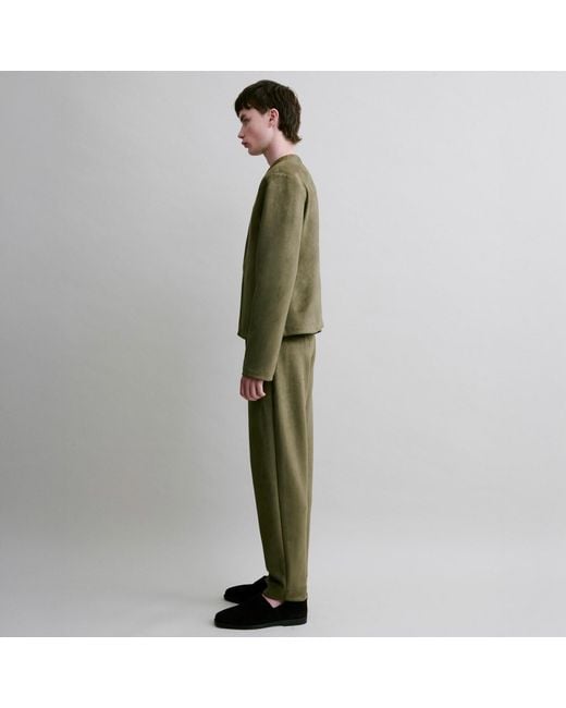 Luroq London Green Clean Line Trousers for men