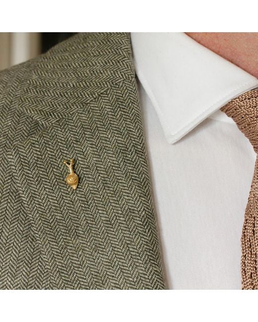 Lee Renee Metallic Baby Snail Lapel Pin for men