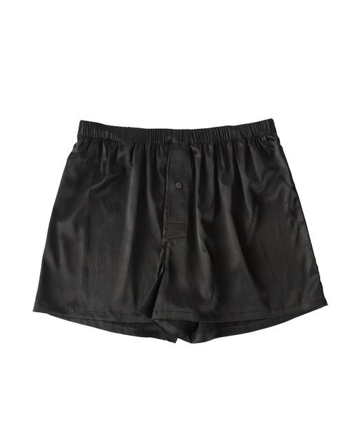 Soft Strokes Silk Black Pure Mulberry Silk Boxers for men