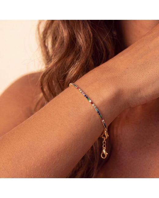 Latelita London Metallic Tennis Bracelet Vibrant Cz