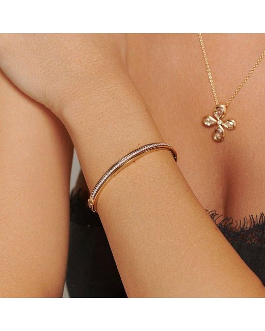 Lulu B London Metallic Classic Cubic Zirconia Bangle