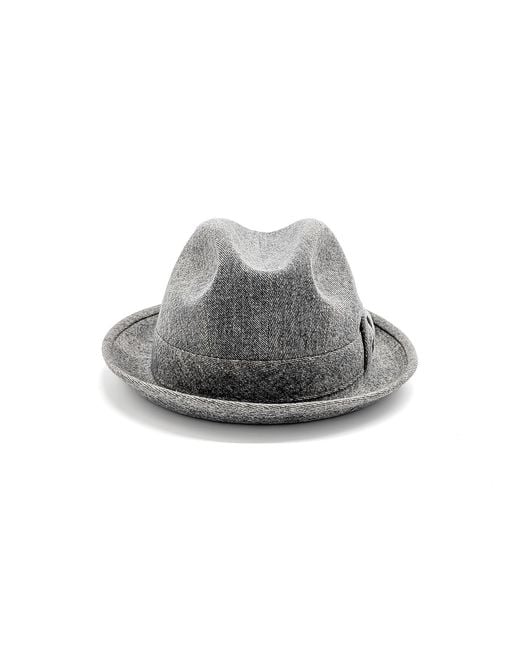 DORIA 1905 Gray Denim Fedora Hat for men