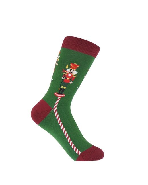 Peper Harow - Made in England Green Nutcracker & Elements Mustard Socks Bundle