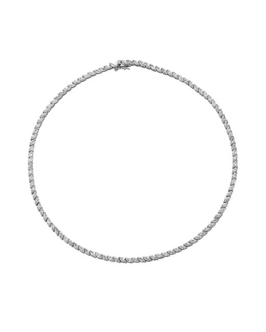 SALLY SKOUFIS Metallic Renaissance Necklace With Made Cz Diamond Stimulant