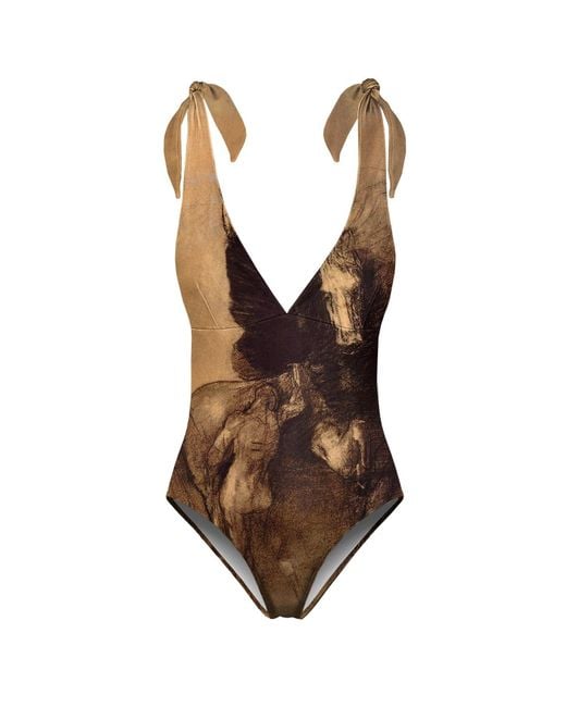 Aloha From Deer Brown Pegasus And Bellerophon One Piece Swimsuit
