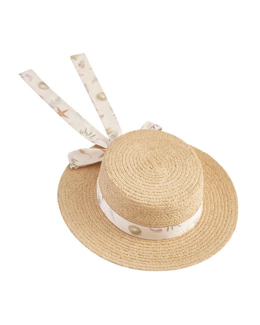 Fable England Natural Neutrals Fable Whispering Sand Vintage Sand Raffia Hat