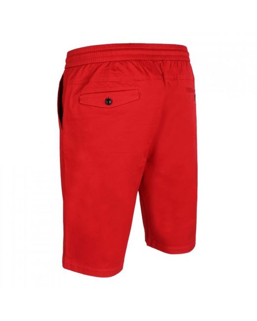 DAVID WEJ Red Plain Drawstring Shorts – for men