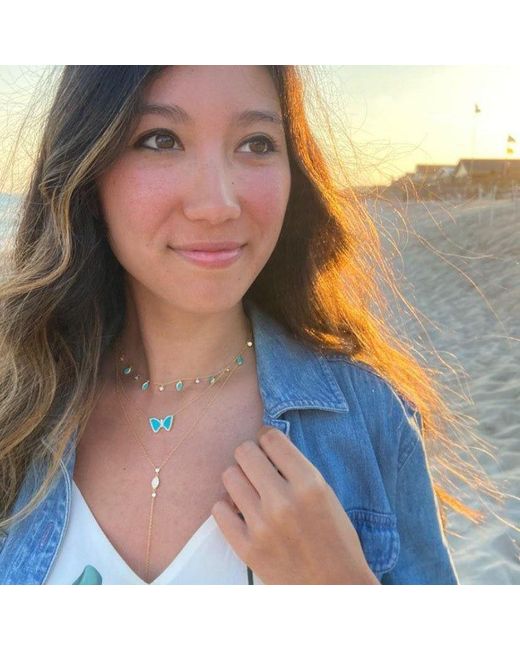 KAMARIA Blue Mini Butterfly Necklace