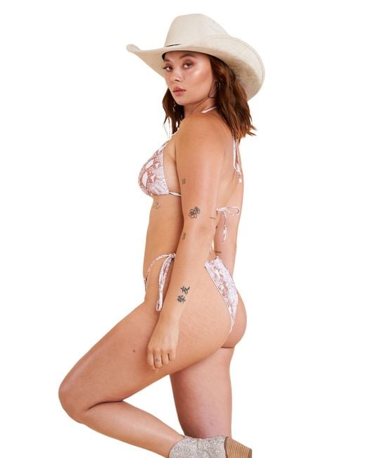 Bellaria Pink Mojave Python Bikini Set