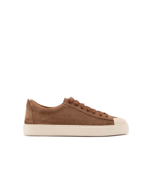 Ilvi Brown Augusto Saddle Suede Leather Sneaker for men