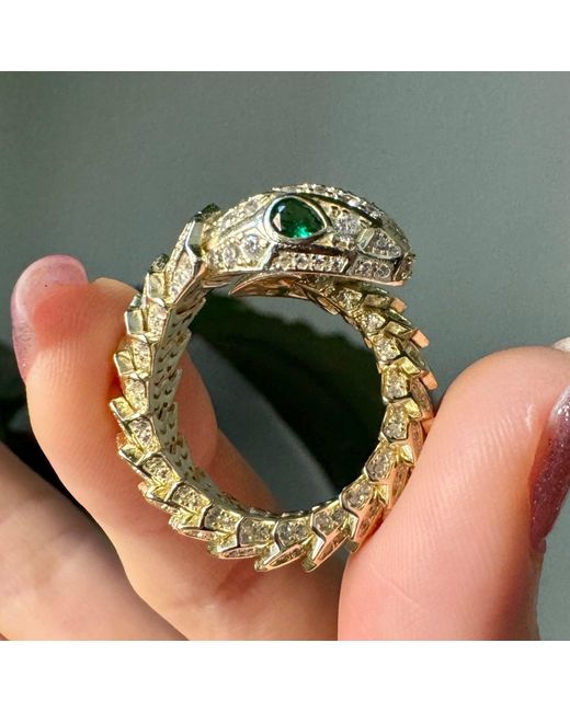 Laura Gray Metallic Over Sterling Snake Ring
