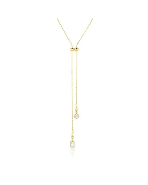 SET & STONES Metallic Zoey Lariat Necklace