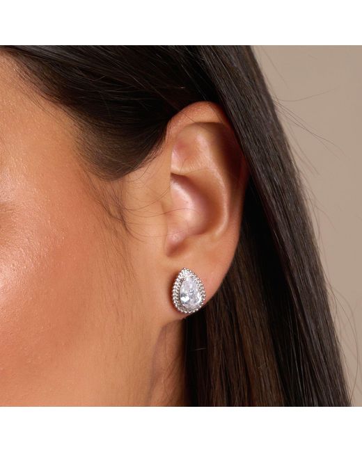 Esterah Metallic Teardrop Studs