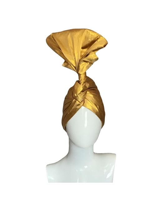 Romer Millinery Yellow Twisturban Turban
