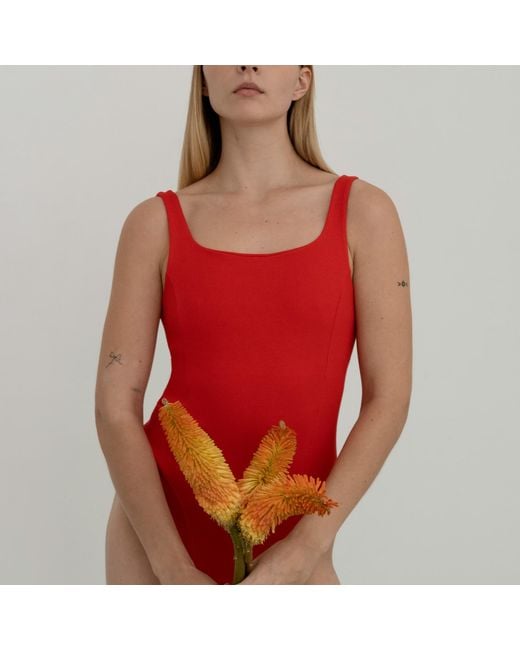 The Koozy Red Chani Bodysuit
