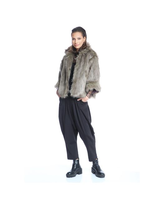 Silvia Serban Green Faux Fur Jacket