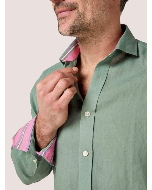 Koy Clothing Green Sage Linen Shirt for men