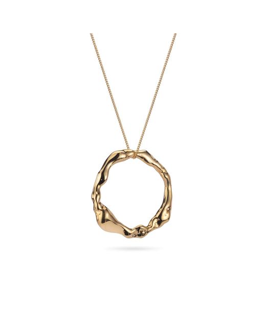 Lulu and Boo Jewellery Metallic Large Molten Halo Solid Necklace