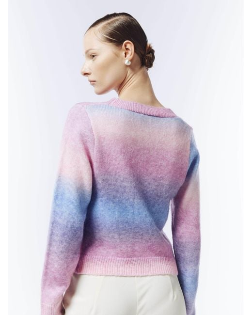 Sour Figs Purple Gradient Knit Button Cardigan