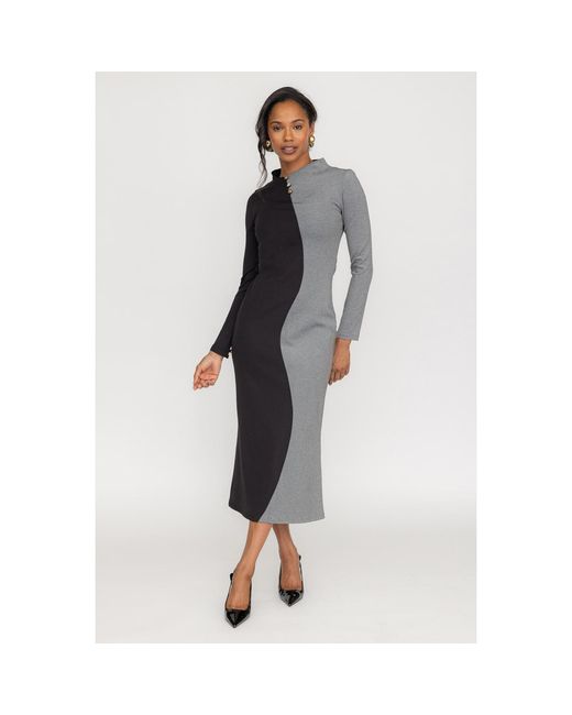 Zetaye Black Amelia Silhouette Dress