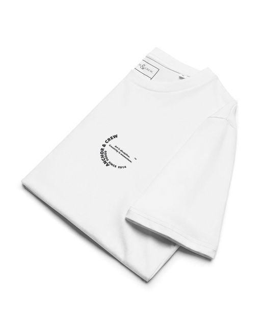 Anchor and Crew White Art & Momentum Creative Standard Organic Cotton T-Shirt for men