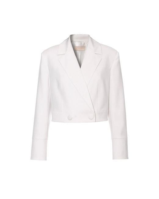 AGGI by HALEWSKI White Heidi Aesthetic Short Blazer