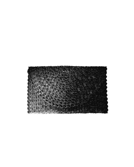 OhSun Black Kenzie Straw Clutch