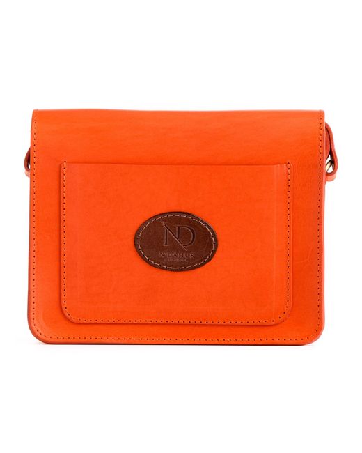 N'damus London Orange Mini Soho Leather Crossbody Bag