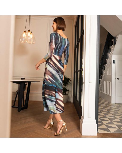 Alie Street London Blue Maxine Asymmetric Dress